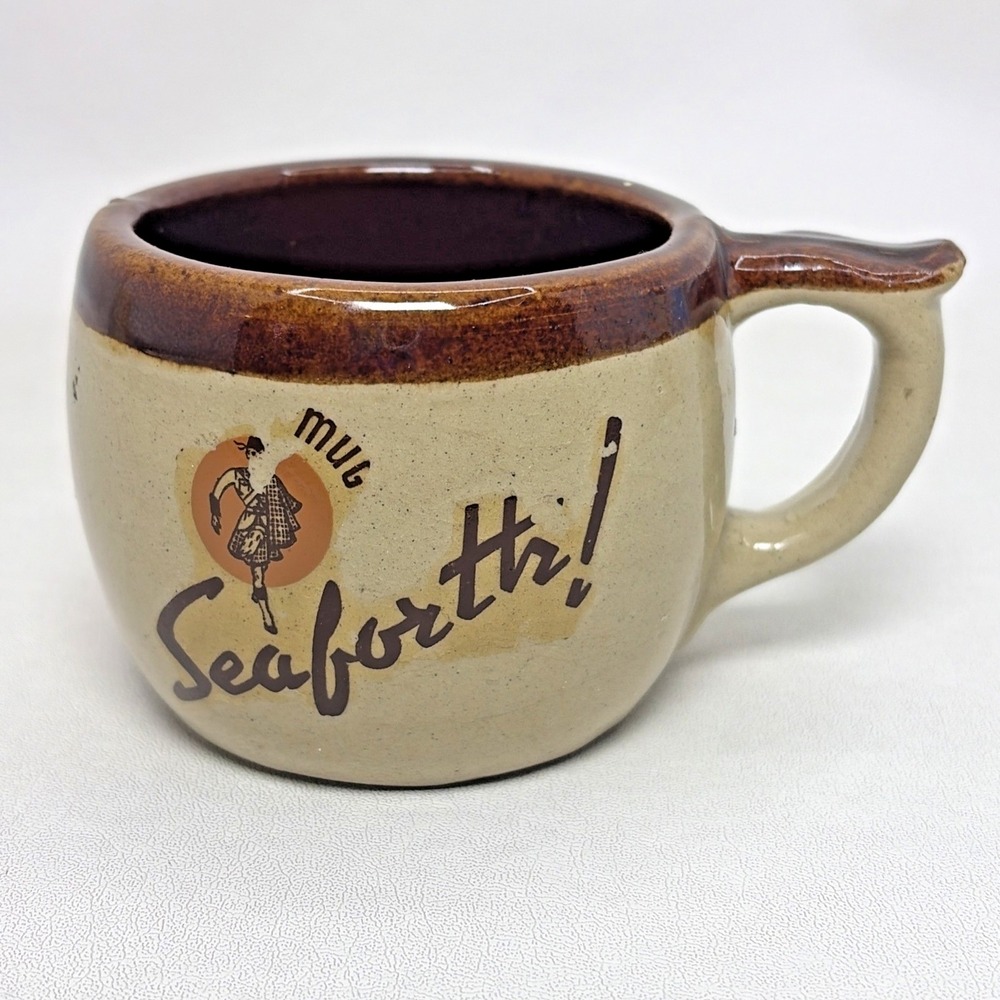 VTG 1940's Seaforth Scotch Heather Shaving Mug Alfred McKelvy Co Greenwich Conn.